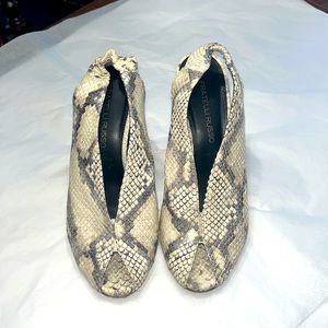 Fratelli Russo Snakeskin Peep Toe Heel